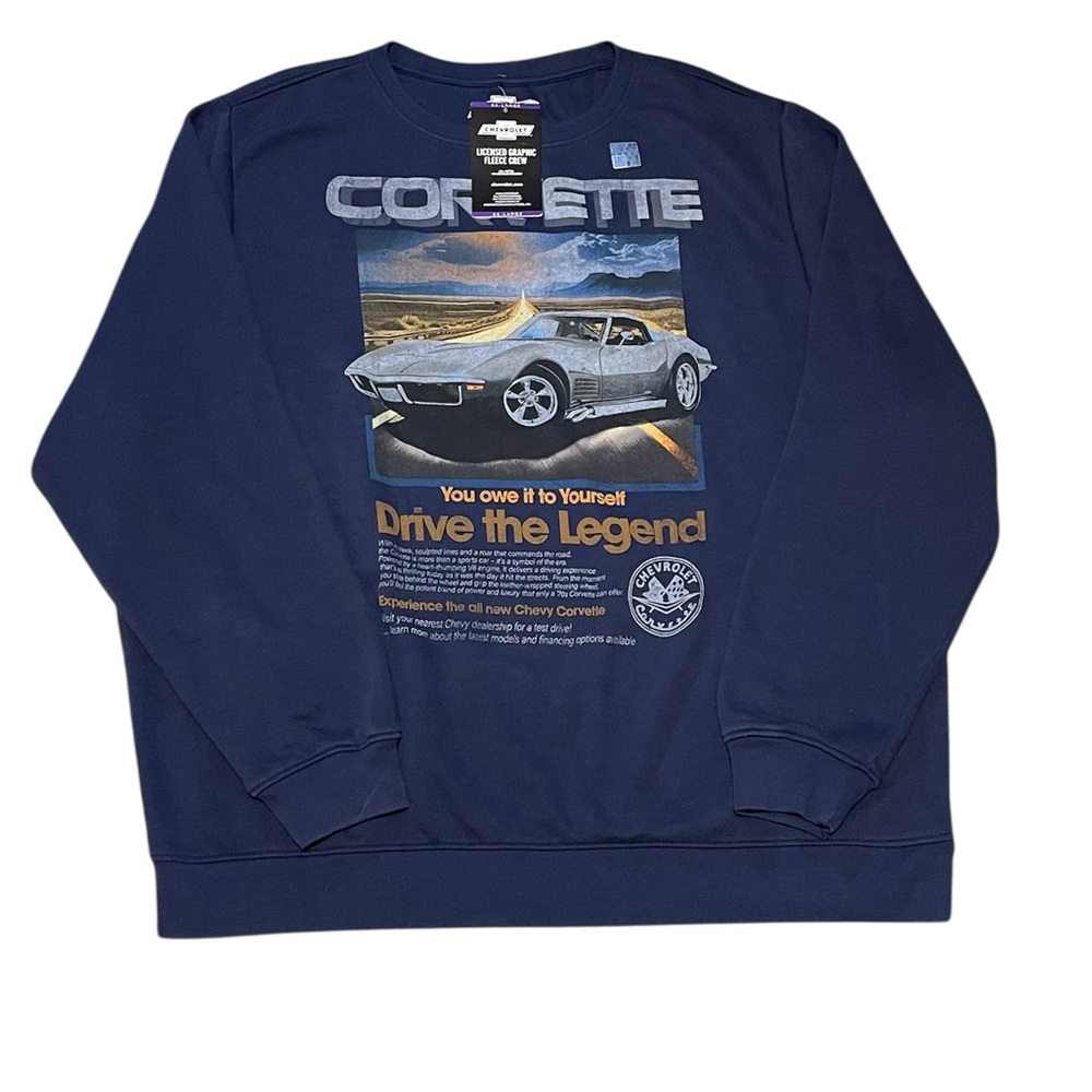 Licensed Chevrolet Men's 2XL Moto Graphic Fleece brand new